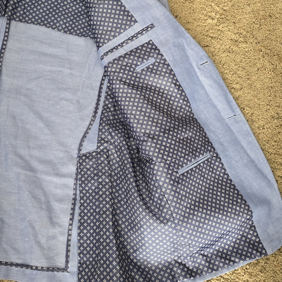Allen Flusser Light Blue 2 Button Blazer - Picture 8 of 12